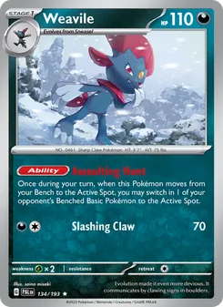 Weavile, Paldea Evolved, no. 134