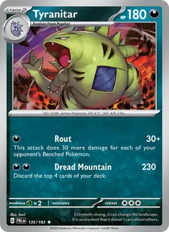 Tyranitar, Paldea Evolved, no. 135