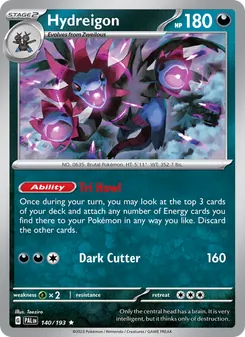 Hydreigon, Paldea Evolved, no. 140
