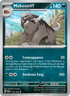 Mabosstiff, Paldea Evolved, no. 143