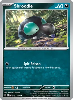 Shroodle, Paldea Evolved, no. 145