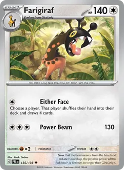 Farigiraf, Paldea Evolved, no. 155