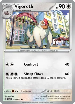 Vigoroth, Paldea Evolved, no. 161