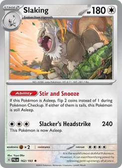 Slaking, Paldea Evolved, no. 162