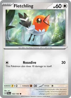 Fletchling, Paldea Evolved, no. 163