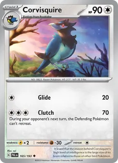 Corvisquire, Paldea Evolved, no. 165