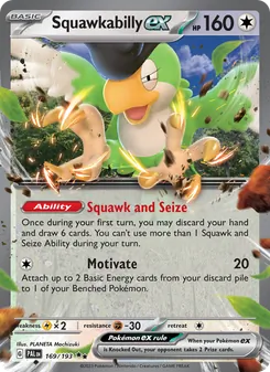 Squawkabilly ex, Paldea Evolved, no. 169