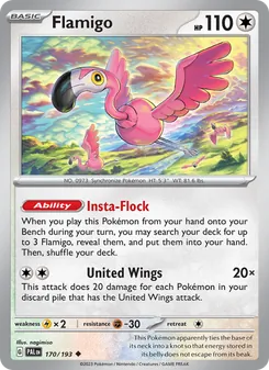 Flamigo, Paldea Evolved, no. 170