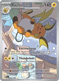 Raichu, Paldea Evolved, no. 211