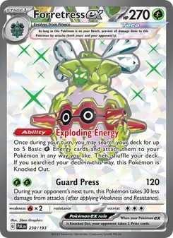 Forretress ex, Paldea Evolved, no. 230