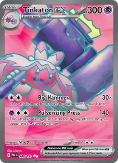 Tinkaton ex, Paldea Evolved, no. 240