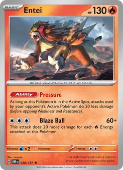 Entei, Obsidian Flames, no. 030