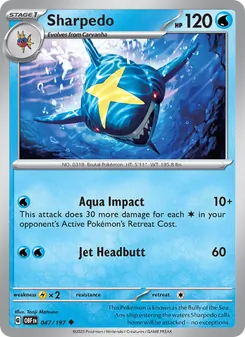 Sharpedo, Obsidian Flames, no. 047