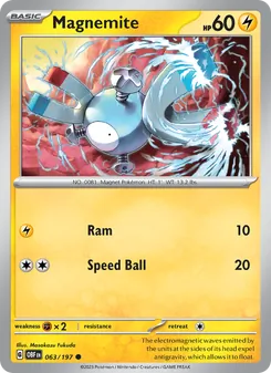 Magnemite, Obsidian Flames, no. 063