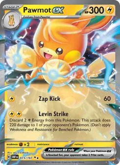Pawmot ex, Obsidian Flames, no. 073