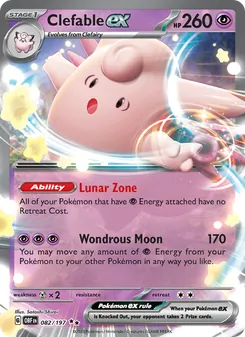Clefable ex, Obsidian Flames, no. 082
