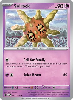 Solrock, Obsidian Flames, no. 093