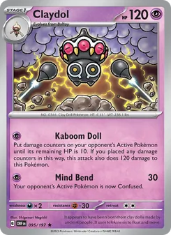 Claydol, Obsidian Flames, no. 095