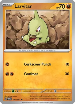 Larvitar, Obsidian Flames, no. 105