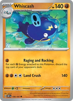 Whiscash, Obsidian Flames, no. 109