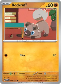 Rockruff, Obsidian Flames, no. 116