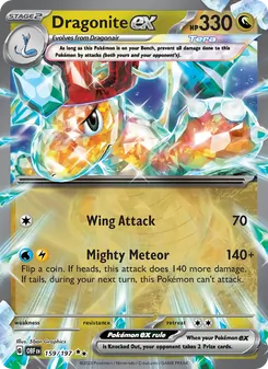 Dragonite ex, Obsidian Flames, no. 159