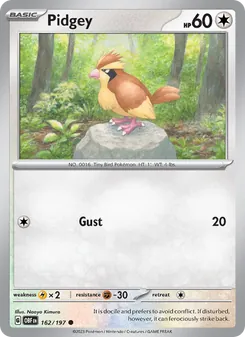 Pidgey, Obsidian Flames, no. 162