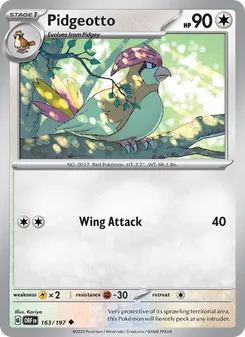 Pidgeotto, Obsidian Flames, no. 163