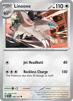 Linoone, Obsidian Flames, no. 168