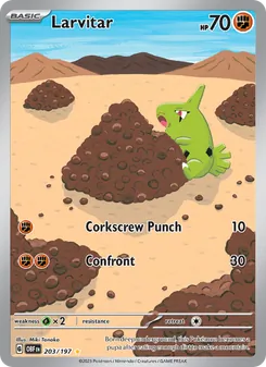 Larvitar, Obsidian Flames, no. 203
