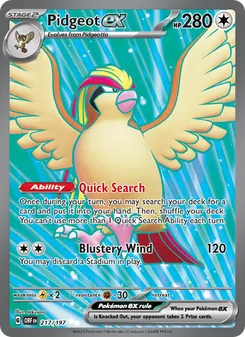 Pidgeot ex, Obsidian Flames, no. 217