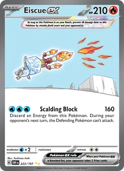 Eiscue ex, Obsidian Flames, no. 222