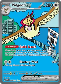 Pidgeot ex, Obsidian Flames, no. 225