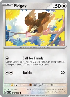 Pidgey, 151, no. 016