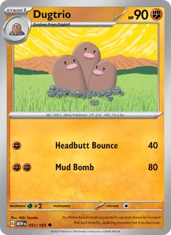 Dugtrio, 151, no. 051