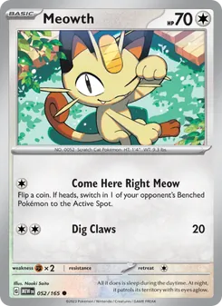 Meowth, 151, no. 052