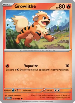 Growlithe, 151, no. 058