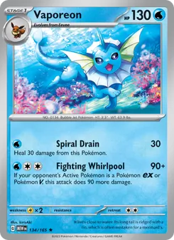 Vaporeon, 151, no. 134