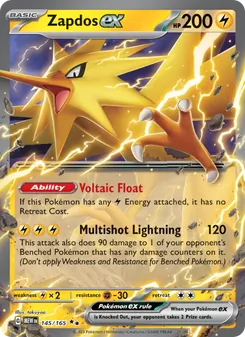 Zapdos ex, 151, no. 145