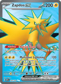 Zapdos ex, 151, no. 192