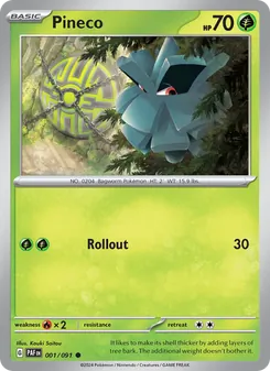 Pineco, Paldean Fates, no. 001