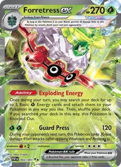 Forretress ex, Paldean Fates, no. 002