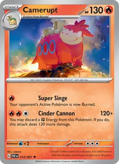 Camerupt, Paldean Fates, no. 012