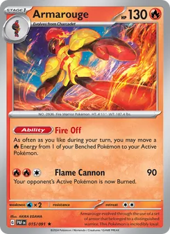 Armarouge, Paldean Fates, no. 015