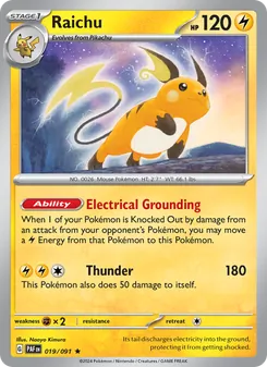 Raichu, Paldean Fates, no. 019