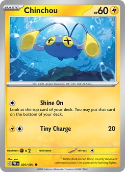 Chinchou, Paldean Fates, no. 020