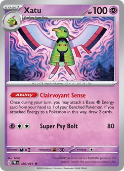 Xatu, Paldean Fates, no. 026