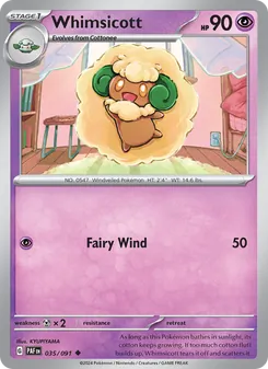 Whimsicott, Paldean Fates, no. 035