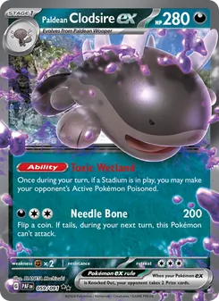 Paldean Clodsire ex, Paldean Fates, no. 059