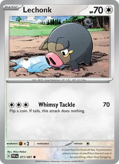Lechonk, Paldean Fates, no. 071